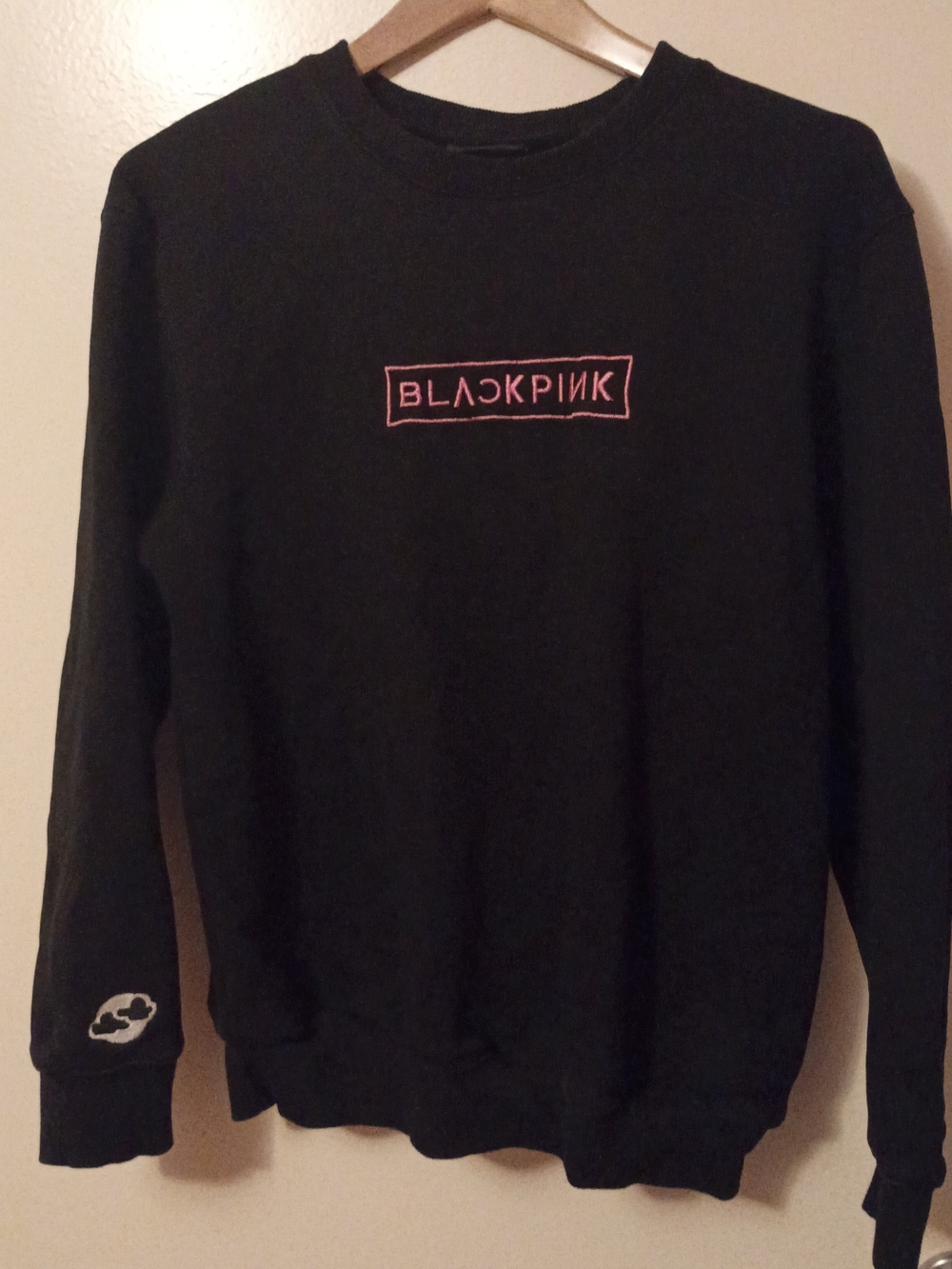 Dreamers Black Crewneck Sweatshirt with Pink Logo
